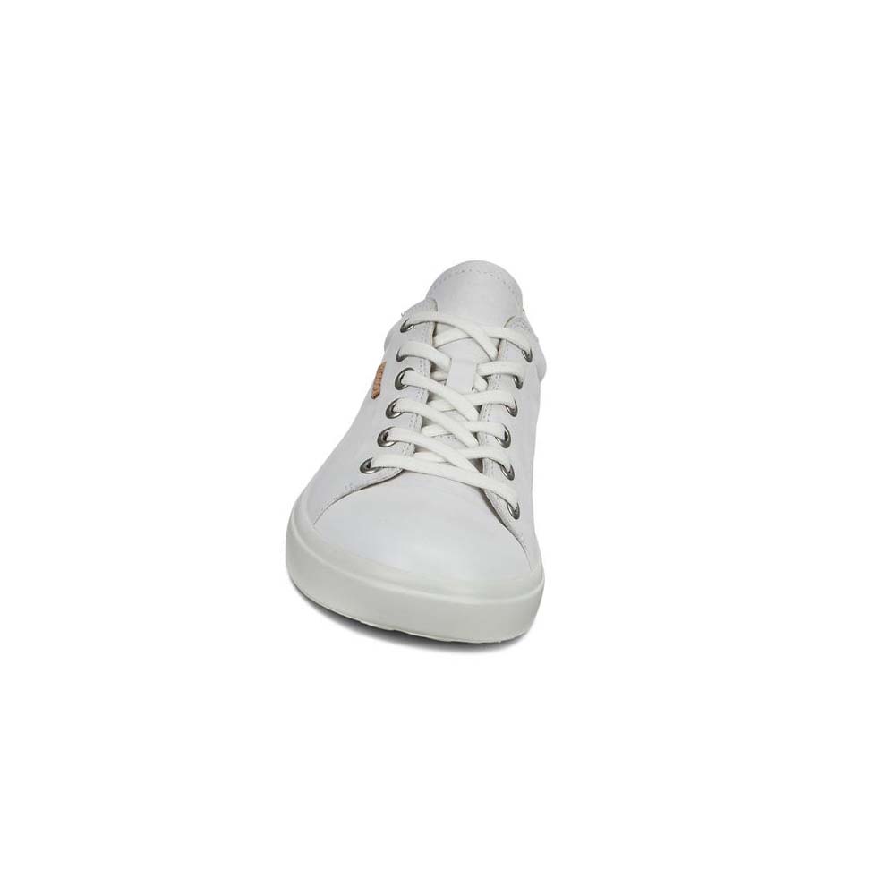 Women's Ecco Soft 7 Wedge Sneakers White | USA 247MQZ